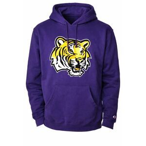 LSU Tigers Hoodie Sz S Pro Player UNisex Purple Pullover Pouch Embroidery NWT